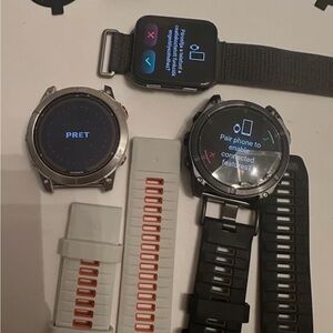 Apple Smartwatch with Black and Gray Band